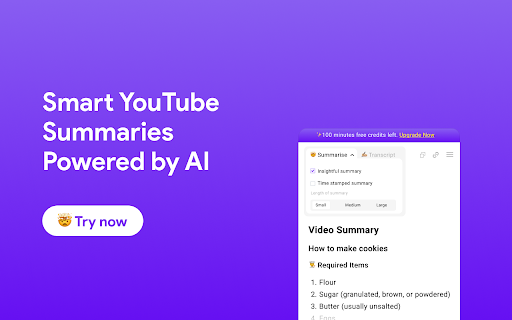 AI Summarizer for YouTube - Chrome Extension