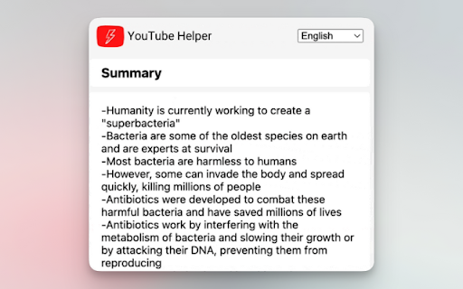 YouTube Helper - Chrome Extension