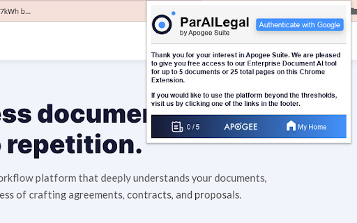 LegalAI - Chrome Extension Website screenshot