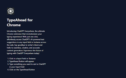 ChatGPT Everywhere - Chrome Extension