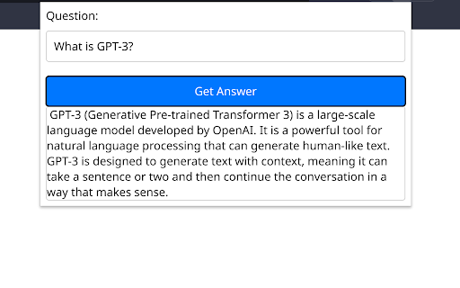 GPT-3 Q&A - Chrome Extension