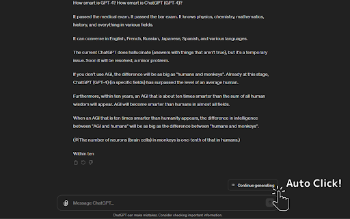 ChatGPT Auto Clicker - Chrome Extension