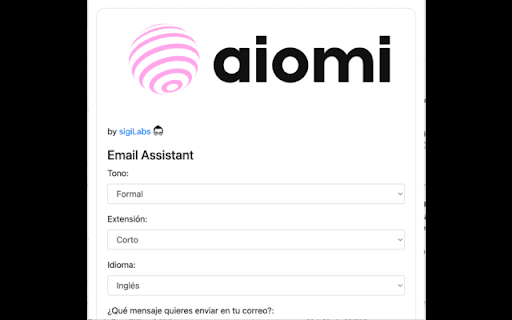 Aiomi - Chrome Extension