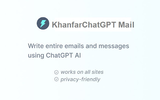 KhanfarChatGPT Mail AI - Chrome-Erweiterung Website-Screenshot