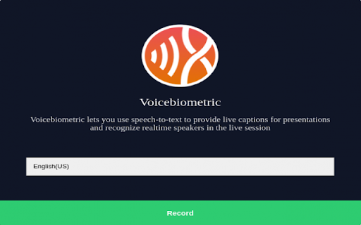 Voicebiometric - Chrome Extension