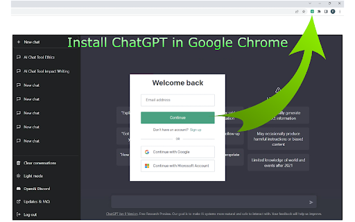 ChatGPT - Chrome Extension