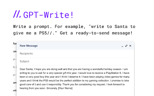 GPT-Write - Chrome Extension Website screenshot