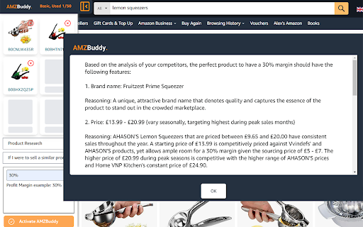 AMZBuddy - Chrome Extension Website screenshot
