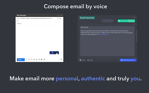 Voice Email - Chrome Extension