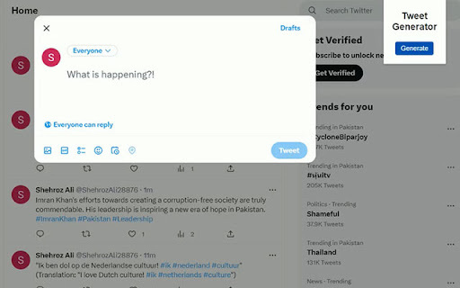 AI Tweet Generator Bot - Chrome Extension