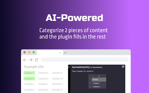 Spreadsheetify - Chrome Extension