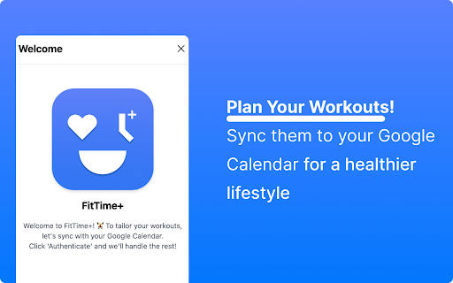 FitTime+ - Chrome Extension