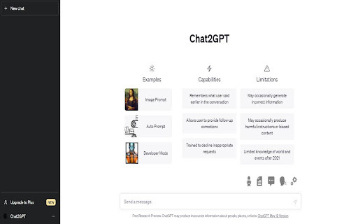 Chat2GPT - Chrome Extension Website screenshot