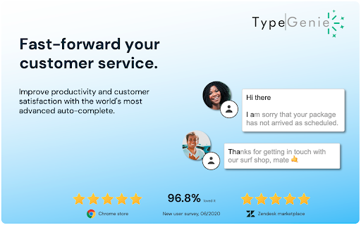 TypeGenie for Zendesk Chat and Messaging - Chrome Extension