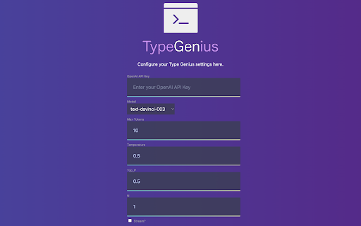 Type Genius - Chrome Extension