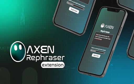 Axen AI RePhraser - Chrome Extension Website screenshot