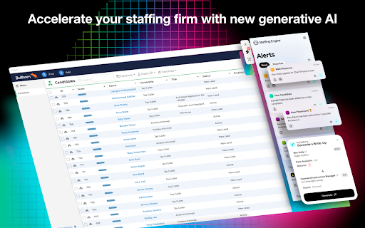 Staffing Engine - Chrome Extension Website screenshot