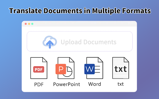 Document Translator - Chrome Extension Website screenshot