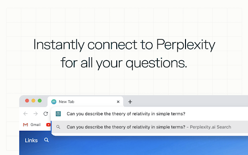 Perplexity AI Extension - Chrome Extension Website screenshot