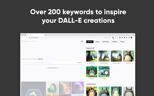 Dall-E 2 Extension - Chrome Extension