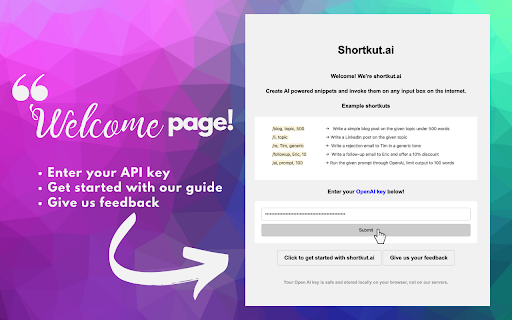 Shortkut AI - Chrome Extension