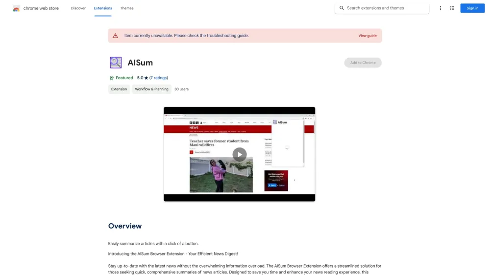 AISum Browser Extension - Chrome Extension