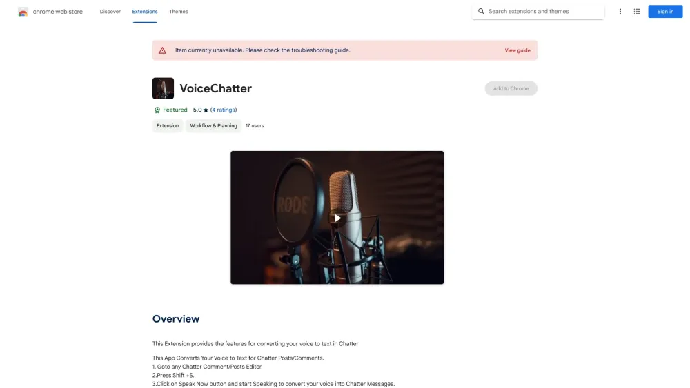 ChatterVoice - Chrome Extension