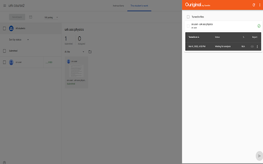 Ouriginal for Google Classroom - Chrome Extension