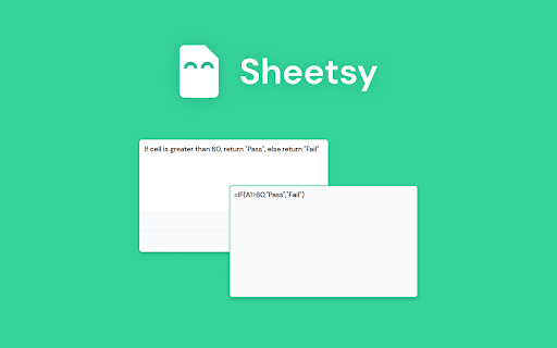 SheetFormulas - Chrome Extension