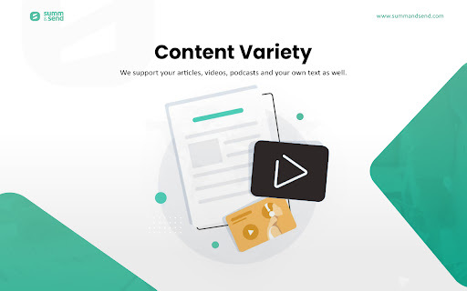 Summ&Send - Chrome Extension Website screenshot