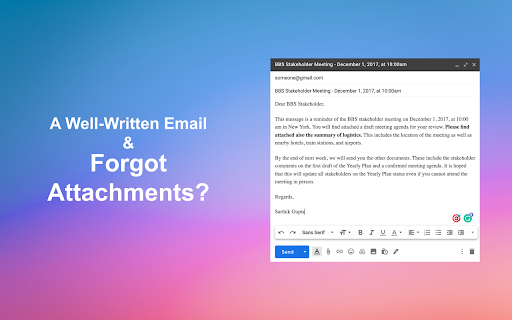 MailAttach - Chrome Extension Website screenshot