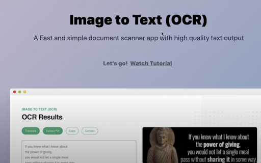 Image to Text (OCR) - Chrome Extension