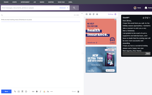 Open Source ChatGPT Yahoo Mail Chrome extension - Chrome Extension