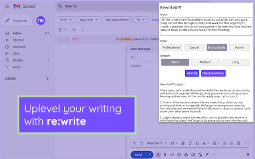 re:write - Chrome Extension