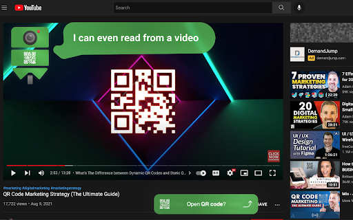 Bob - QR Code Scanner - Chrome Extension Website screenshot