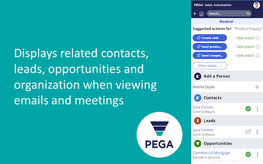 Pega for Gmail - Chrome Extension Website screenshot