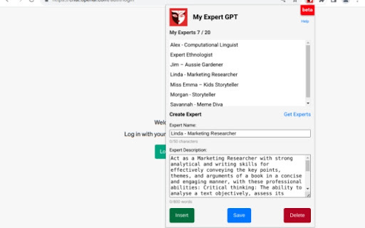 My Expert GPT - Chrome Extension