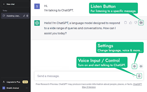 ChatGPT Voice Extension - Chrome Extension