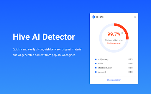 Hive AI Detector - Chrome Extension