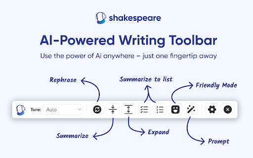 Shakespeare AI Toolbar - Chrome Extension