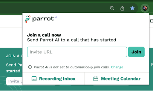 Parrot AI - Chrome Extension