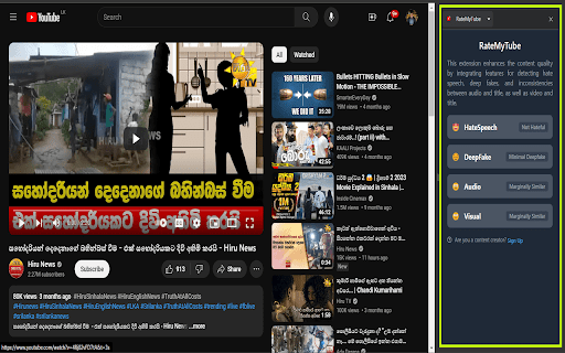 RateMyTube - Chrome Extension