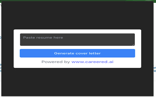 CareerEd Cover Letter Generator - Chrome Extension