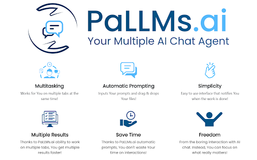 PaLLMs.ai - Chrome Extension Website screenshot