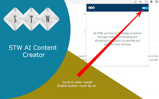 STW AI Content Creator - Chrome Extension