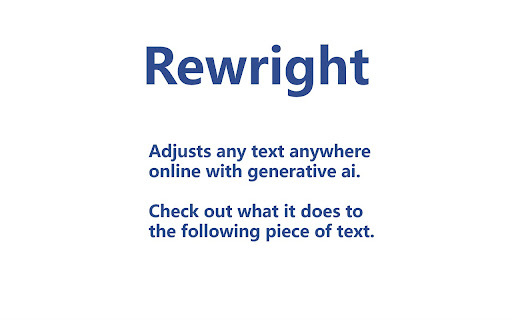 Rewright - Chrome Extension