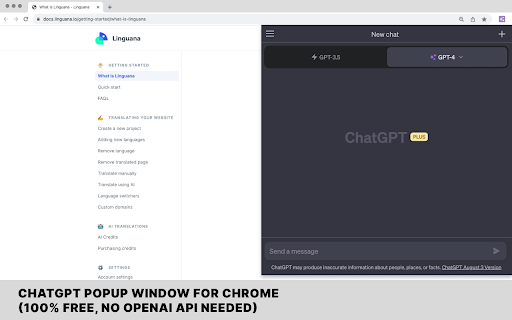 WebWise ChatGPT - Chrome Extension Website screenshot