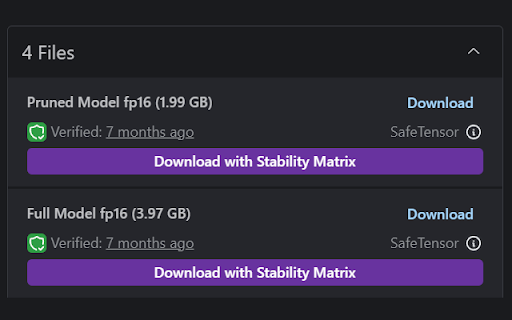 Stability Matrix Downloader - Chrome Extension