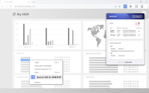 Cyberint - Chrome Extension