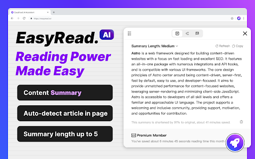 EasyRead.AI - Chrome Extension